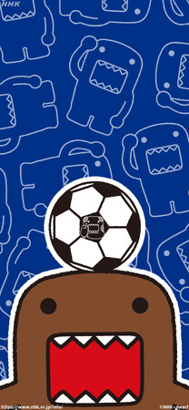 サッカー日本代表応援！「サッカー×どーもくん」 壁紙を制作