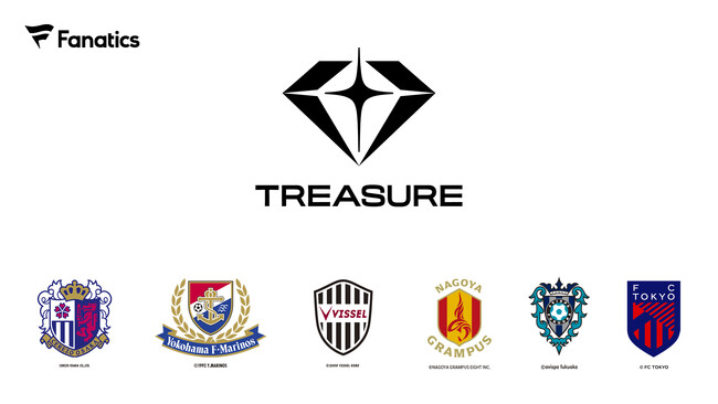 TREASURE Jリーグ6クラブとのコラボレーショングッズが登場!