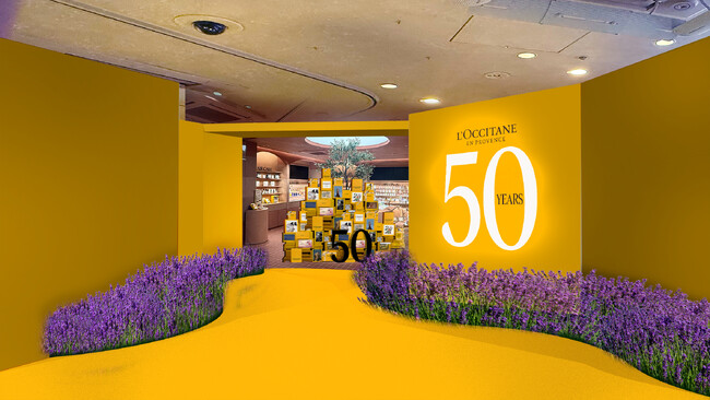 【メゾン創設50周年記念】ブランド初、ロクシタンSHIBUYA TOKYO全体が特別な体験空間に「ロクシタン50の秘密」を7/9(木)～7/12(日)の4日間限定で開催