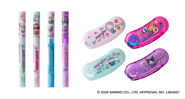 携帯はさみ「フィットカットカーブ ツイッギー」、テープのり「ノリノポッド」 「＜限定＞サンリオキャラクターズ デザイン」を販売開始