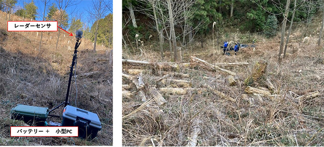 Eバンドレーダーによる山間部の獣害監視実証に成功