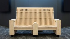 ダイキン・鹿島建設・イリアが共同開発した体感温度を5℃低減する「空調機能付きベンチ」の事業性を検証
