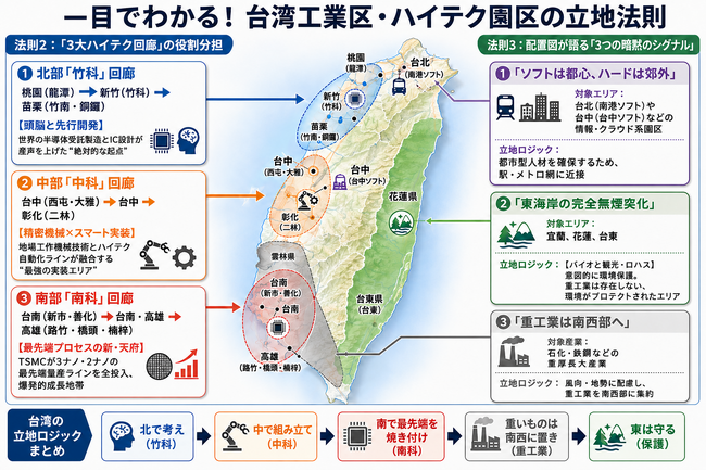 【マクロ経済分析】半世紀の産業戦略が結実。台湾全土の「工業区・ハイテク園区」の立地法則を紐解くインサイトレポートを公開