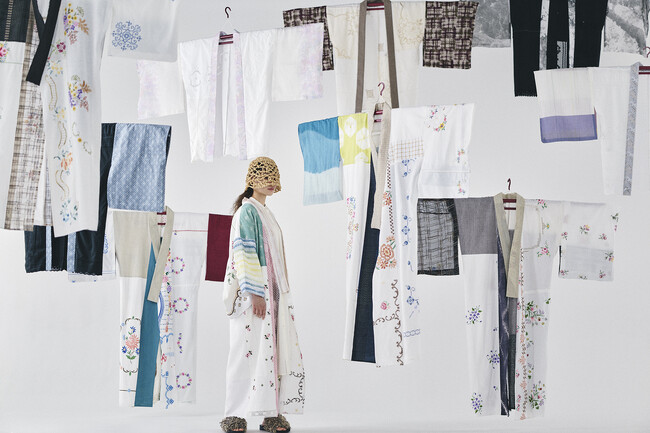 ＜KIMONO ARCH × YEAH RIGHT!!＞ヨーロッパのusedテーブルクロスときもの生地が出会う、一点ものの羽織ときものを発売