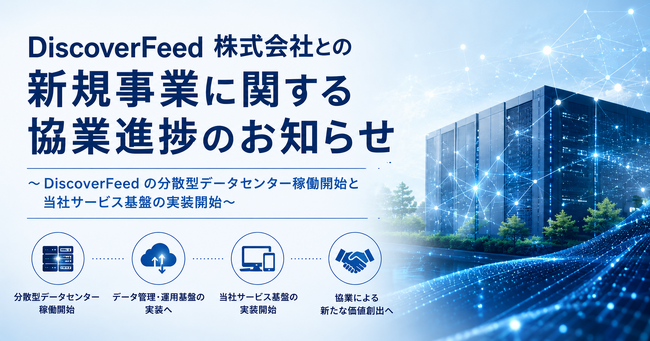 DiscoverFeed 株式会社との新規事業に関する協業進捗のお知らせ