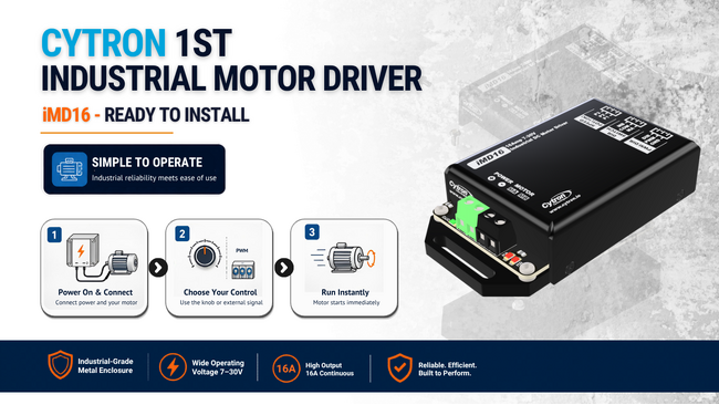 Cytron社新製品 産業用DCモータードライバ「iMD16」を2026年6月25日よりスイッチサイエンスにて取扱開始