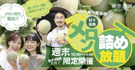 深作農園の完熟メロンを詰め放題イベント開催