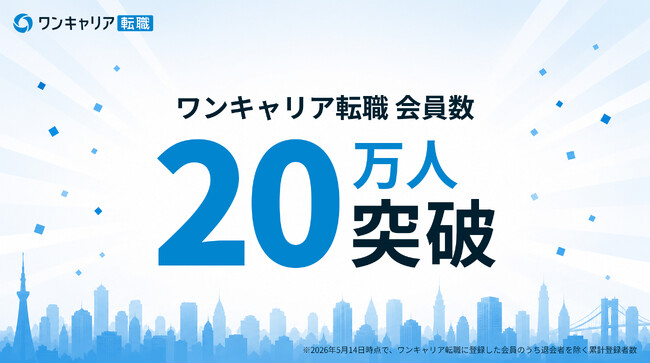 若手ハイキャリア向け転職支援サービス「ワンキャリア転職」、累計会員数20万人を突破