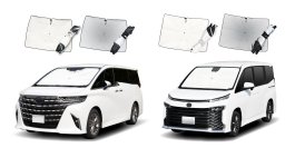 パッと開くだけで車内の暑さ対策　アルファード／ヴェルファイア・ノア／ヴォクシー専用　傘型ワンタッチサンシェードを発売