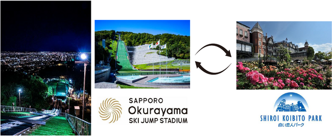大倉山ジャンプ競技場 展望台リフト夜間営業実施および【新サービス】大倉山ジャンプ競技場⇔白い恋人パーク無料シャトルバス運行開始のお知らせ