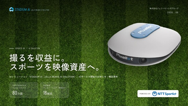 AIソリューション「STADIUM AI（JELLY BEANS SOLUTION」のサービス開始のお知らせ
