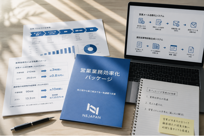 NSJAPAN、営業業務効率化パッケージの提供を開始