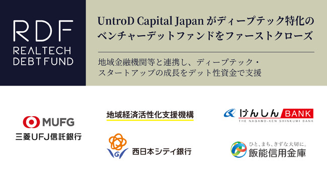UntroD Capital Japanがディープテック特化のベンチャーデットファンドをファーストクローズ