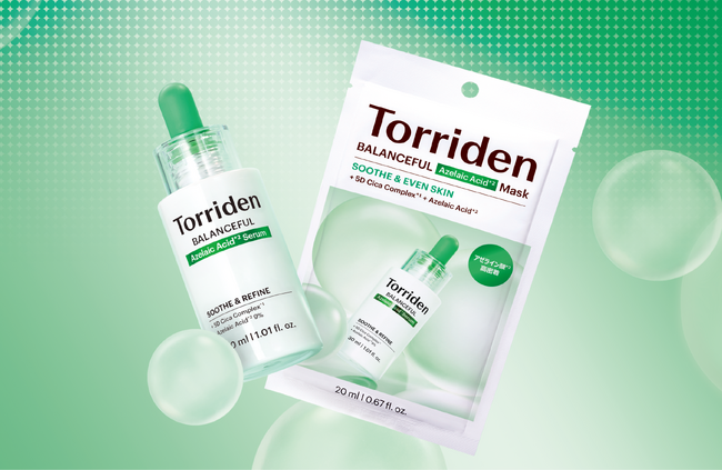 「Torriden（トリデン）」バランスフルシリーズからアゼライン酸※1配合ライン新登場！肌トラブル※2をデイリーにケアできるセラム、スペシャルケアで整えるマスクを全国発売