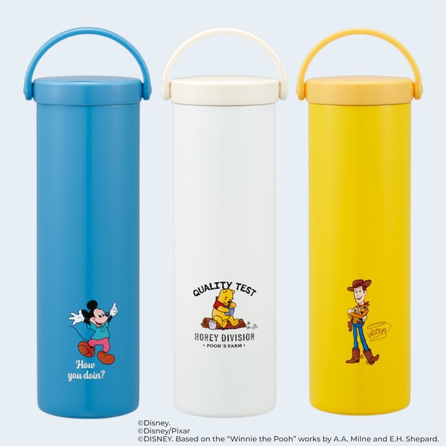 【ディズニー、ピクサー　ミッキーマウス・くまのプーさん・トイ・ストーリー】夏の暑さ対策に！真空断熱二重構造で冷たさ長持ち！「保冷ケース付き氷のう」がスケーターから発売中！