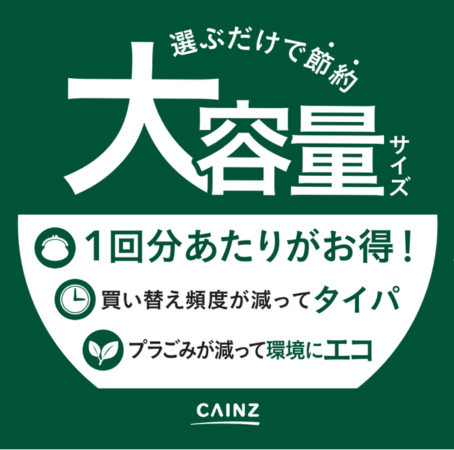 カインズ、日用消耗品の“大容量”商品販売を強化 単位あたりの安さで物価高のくらしを応援