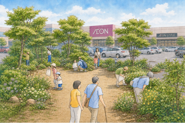 「イオンモール熊本」で、新しいふるさとの森づくりを開始　既存店舗の敷地を活用し、多様ないきものが共生する森へ
