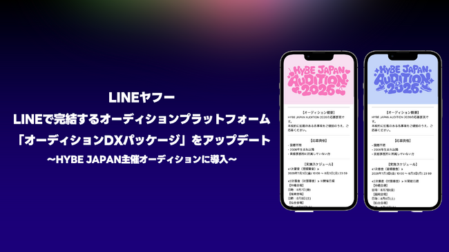 LINEヤフー、エンタメ業界のDXを推進すべく、LINEで完結するオーディションプラットフォーム「オーディションDXパッケージ」をアップデート