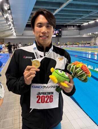 競泳 松元克央選手「第102回日本選手権水泳競技大会」100m自由形で優勝、四連覇達成!
