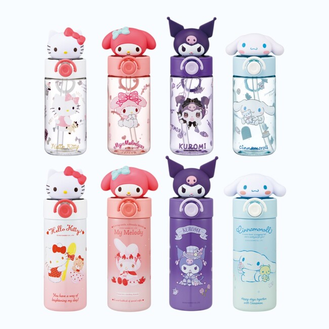 【サンリオキャラクターズ】かわいい立体マスコット付きストローボトルが新登場！お出かけが楽しくなる水分補給アイテムをスケーターから発売中！