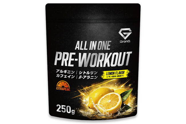 1杯で筋トレ前の栄養補給 GronG「オールインワンプレワークアウト」