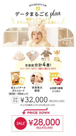 【3日間限定】写真工房ぱれっと、ベビー・キッズ撮影対象「フラッシュセール」を7月7日(火)～9日(木)開催。人気プランが期間限定特別価格に。