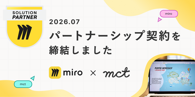 Miroとのソリューションパートナー契約を締結