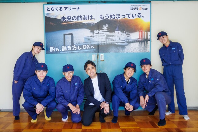 【鳥羽商船高専】ネーミングライツ事業による第二体育館の愛称「とらくる(TRANS-Crew)アリーナ」でお披露目撮影会を実施しました