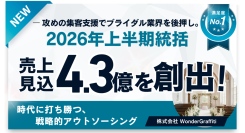 【2026年上半期総括】“攻めのプッシュ型アプローチ”を代行する「集客屋」、結婚式場向け支援で累計来館予約590件・成約172件を達成