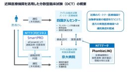 図:近隣医療機関を活用した分散型臨床試験(DCT)の概要 図:近隣医療機関を活用した分散型臨床試験(DCT)の概要