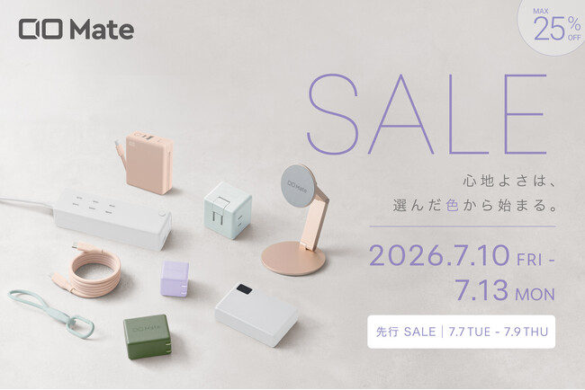 【株式会社CIO】Amazonで開催される「Amazon プライムデー」CIO Mate対象商品を発表！人気のガジェットが最大25％OFF！