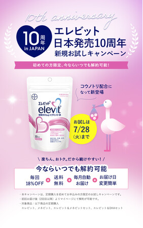 エレビット(R) 日本発売10周年:記念キャンペーンを7月7日より開始