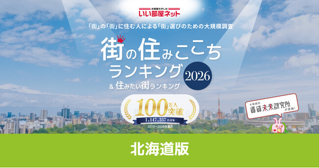 いい部屋ネット　街の住みここち＆住みたい街ランキング2026＜北海道版＞
