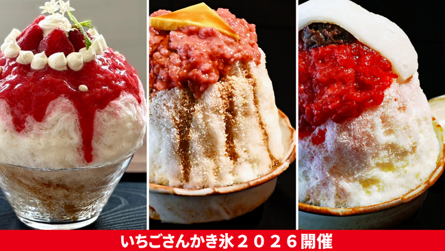 【佐賀のブランドいちご「いちごさん」と東京都内の人気かき氷店がコラボ】「サカノウエカフェ」「廚 くろぎ」「くろぎ甘味研究所」が“かき氷の日”の7月25日より順次「いちごさんかき氷」を提供します！