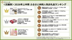 【さとふる】<近畿版>2026年上半期ふるさと納税人気お礼品ランキング