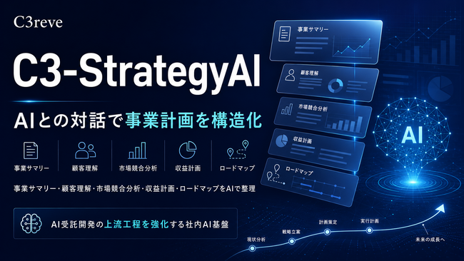 顧客理解から収益計画までを一本の“戦略ストーリー”にする社内AI基盤「C3-StrategyAI」を開発。AI受託開発を強化開始。