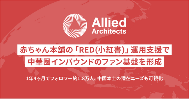 アライドアーキテクツ、赤ちゃん本舗の「RED（小紅書）」運用支援で、中華圏インバウンドのファン基盤を形成