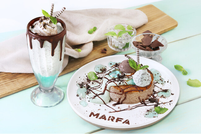 MARFA CAFEから、“心までスッと澄み渡る、夏のチョコミント”シリーズが7月16日（木）より新登場。