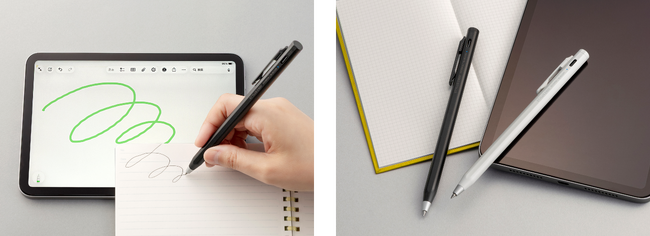 紙とiPadでシームレスに書ける。タッチペン（スタイラスペン）とボールペンを1本で両立する「スタイラスツーウェイ」をエレコムとゼブラが初の共同開発