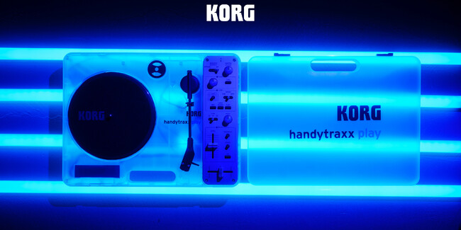 「atmos」と「KORG」がコラボレーションポータブル・レコードプレーヤー「handytraxx play」別注モデルを発売