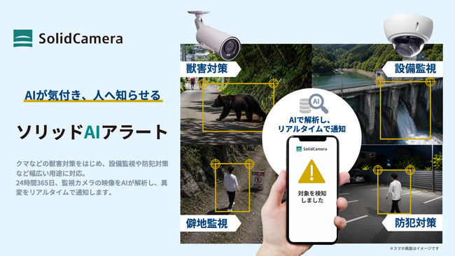 AIを活用した検出・通知サービス「ソリッドAIアラート」の提供を開始