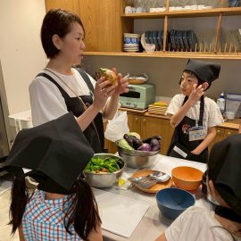 料理体験の様子