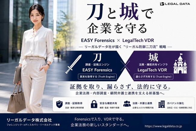 刀と城で企業を守る EASY Forensics × LegalTech VDRで無実を証明