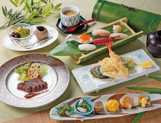 【明治記念館】鮨・天麩羅・鉄板焼「羽衣」にて平日ランチ限定「青竹会席」をご提供 - 夏の納涼をテーマにした季節限定ランチコース -