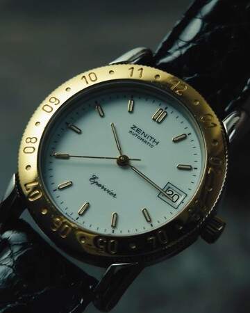 ヴィンテージ時計店「PRINCIPE PRIVE - Epoca d'Oro」に「機械式時計復興の幕開けを象徴する一本」ZENITH Epervier 18k Gold Bezel 1990sが入荷。