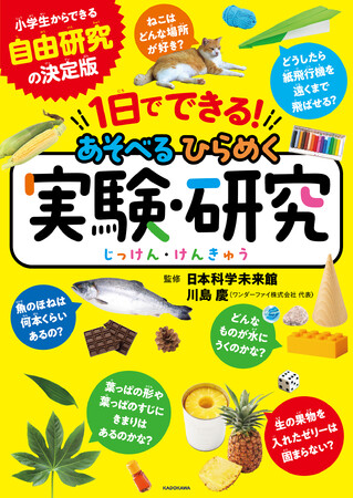 小・中学生の自由研究や自主学習にぴったりの本『１日でできる！ あそべるひらめく実験・研究』2026年7月15日（水）発売