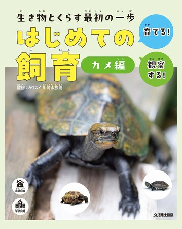 家庭や学校で飼育される代表的な生き物の特ちょう、迎え方、健康管理の方法などを解説！　文研出版より『生き物とくらす最初の一歩はじめての飼育　第１期　カメ編』を発売！