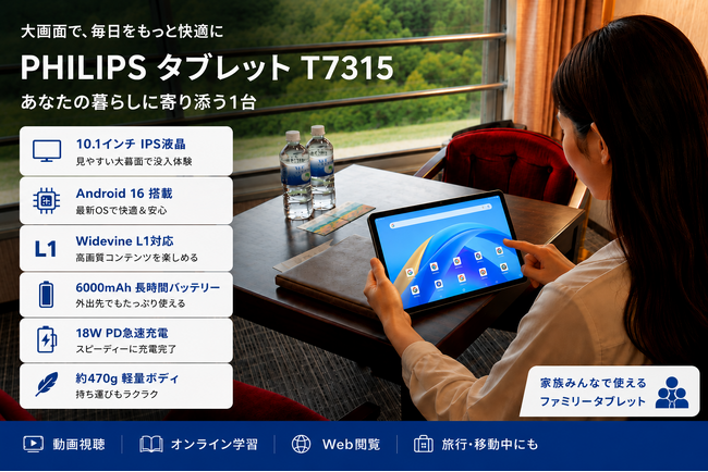【フィリップス・タブレット】最新Android 16搭載モデルが当たる！公式X（旧Twitter）アカウントを開設。開設記念プレゼントキャンペーンを開始