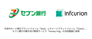 インフキュリオンの「Xard」と「CharG」、 セブン銀行の親子向け教育サービス「money ring」の決済基盤に採用