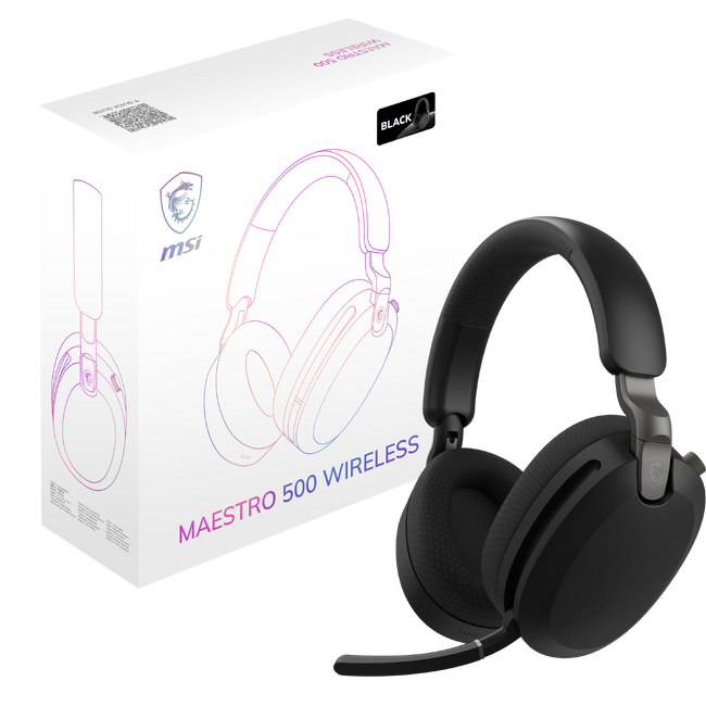 MSI、2つのノイズキャンセリング技術に対応したワイヤレスヘッドセット「MAESTRO 500 WIRELESS BLACK」を発売